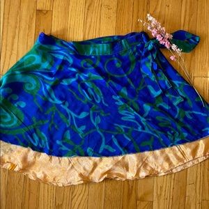 Reversible Silk Wrap skirt